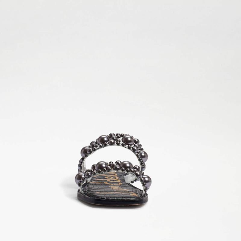 Sam Edelman Eleana Slide Sandal-Clear/Grey PVC
