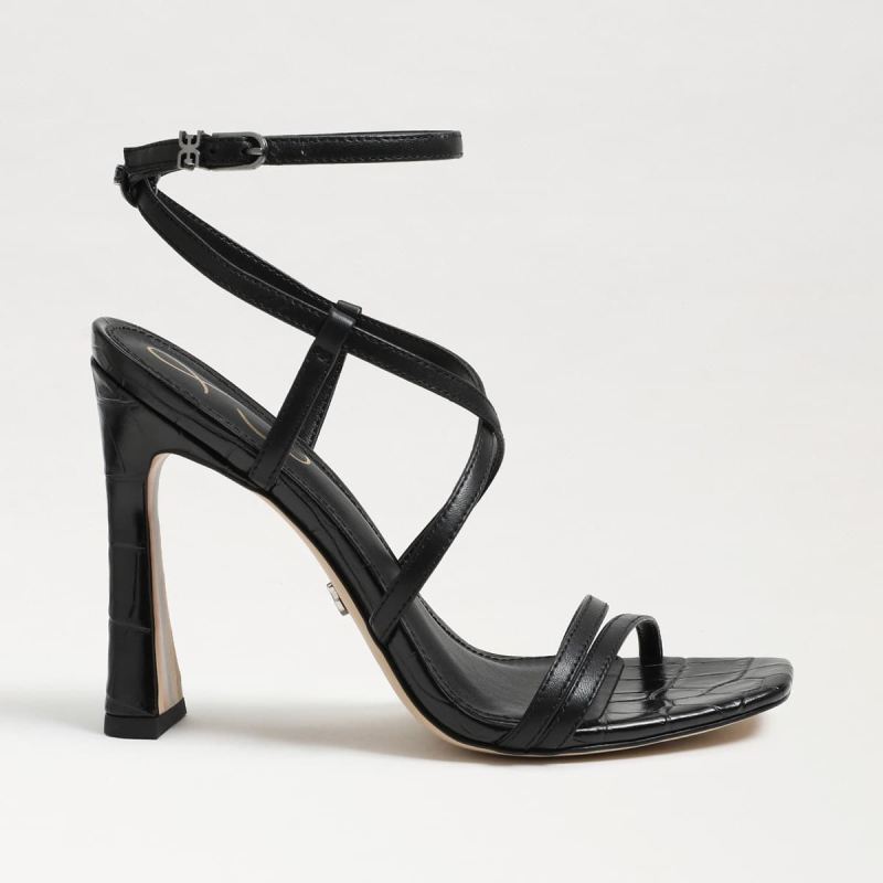 Sam Edelman Lela Strappy Heel-Black Leather