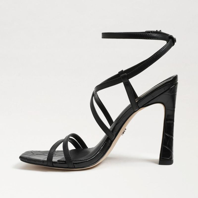 Sam Edelman Lela Strappy Heel-Black Leather