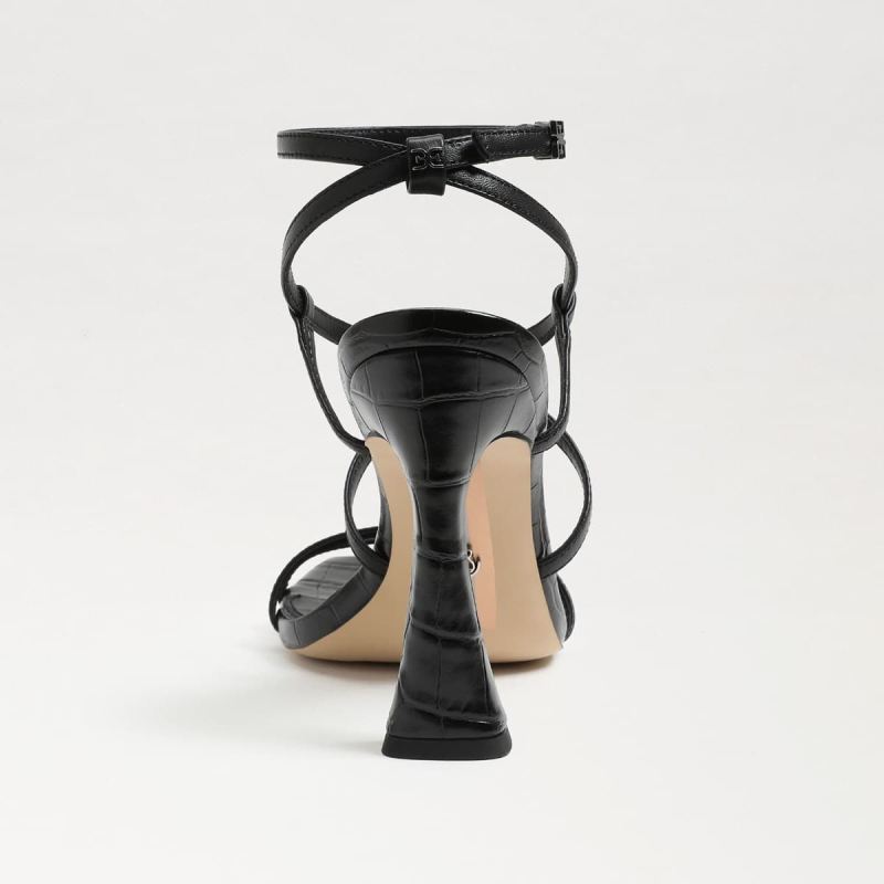 Sam Edelman Lela Strappy Heel-Black Leather