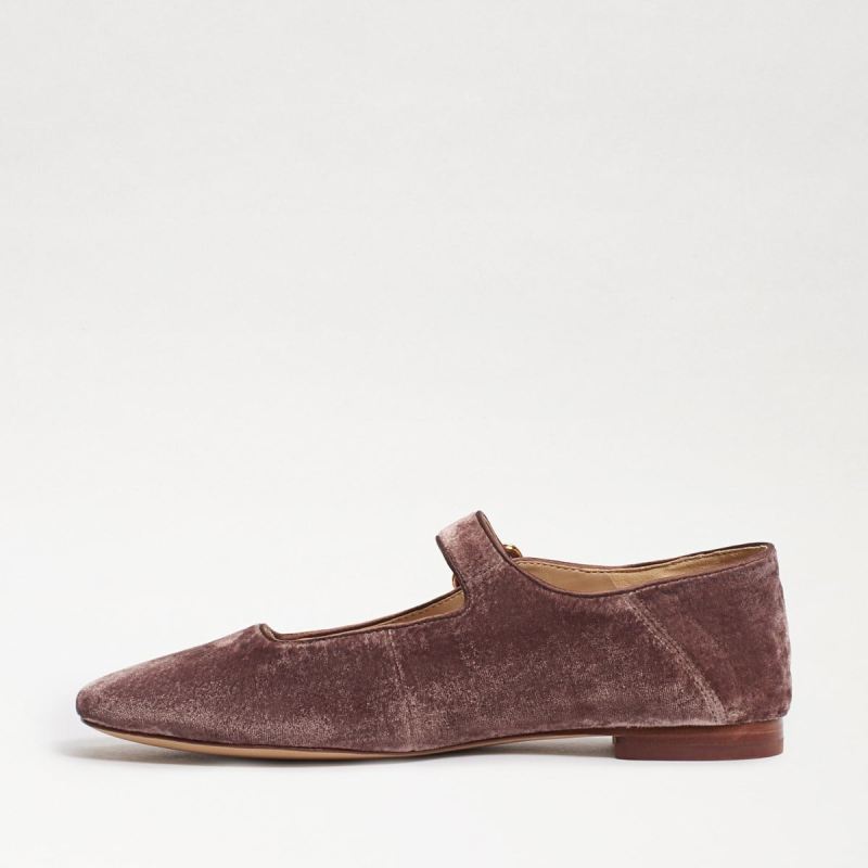 Sam Edelman Michaela Mary Jane Flat-Mauve Velvet