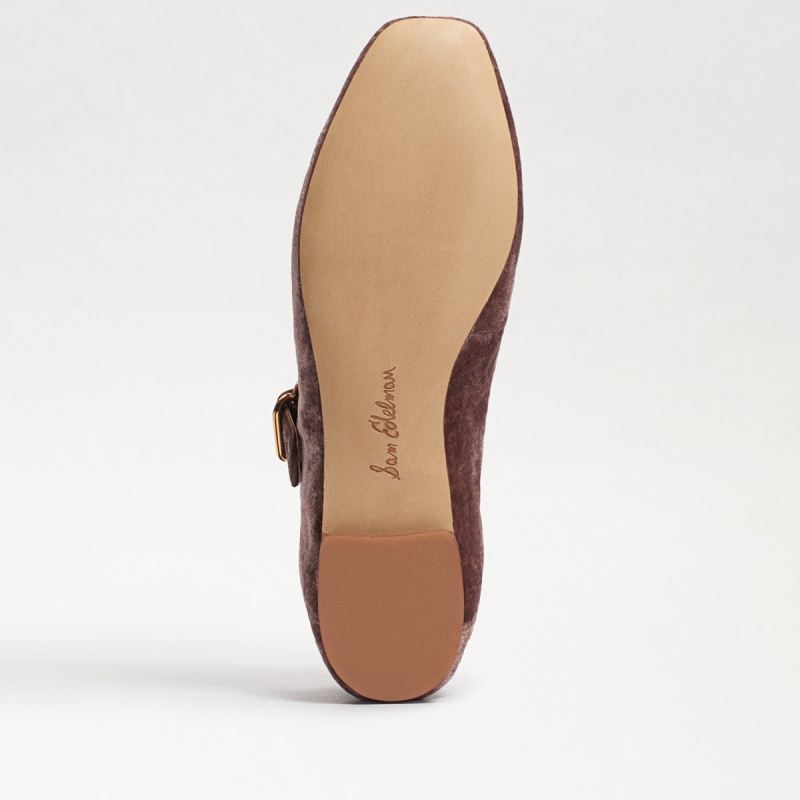 Sam Edelman Michaela Mary Jane Flat-Mauve Velvet