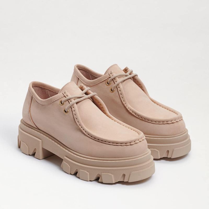 Sam Edelman Danice Lug Sole Oxford-Powder Blush Suede