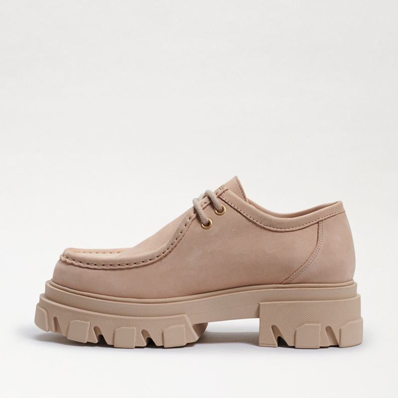 Sam Edelman Danice Lug Sole Oxford-Powder Blush Suede