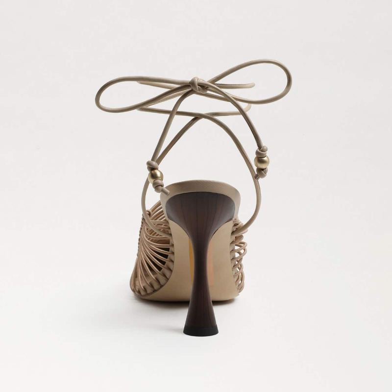 Sam Edelman Trinity Ankle Strap Pointed Toe Pump-Sesame Suede