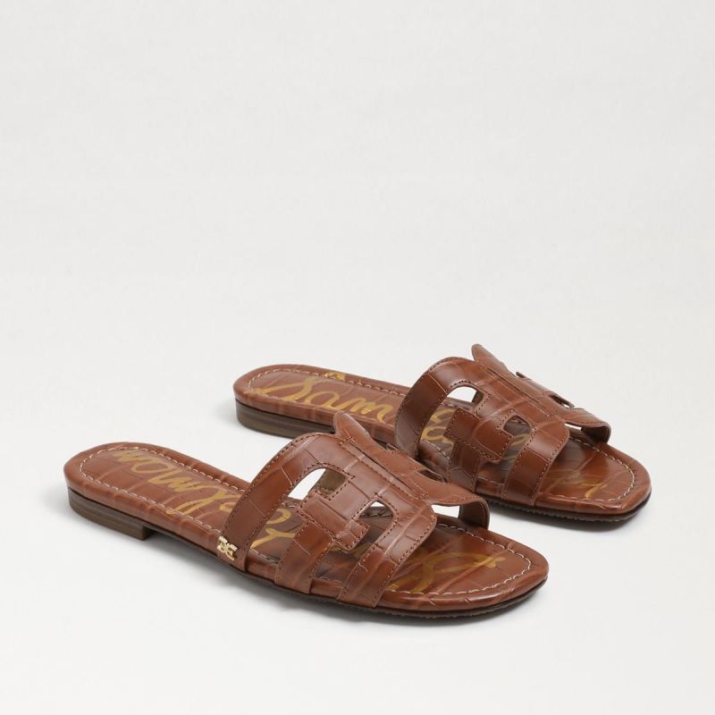 Sam Edelman Bay Slide Sandal-Dark Mocha Croc - Click Image to Close