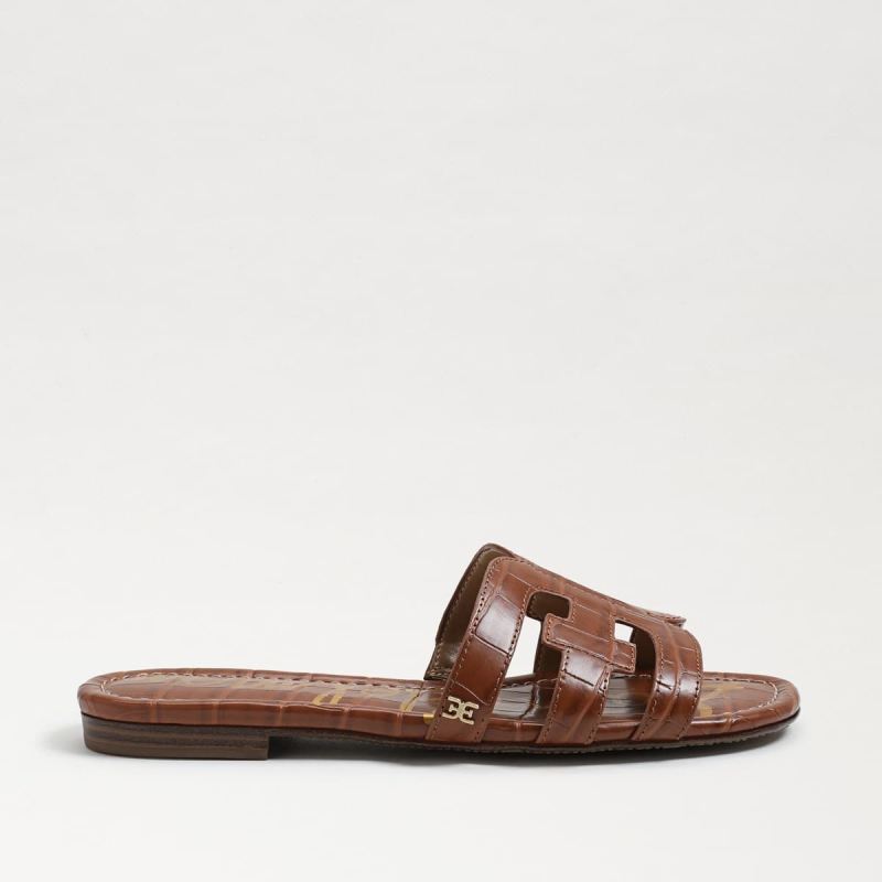 Sam Edelman Bay Slide Sandal-Dark Mocha Croc