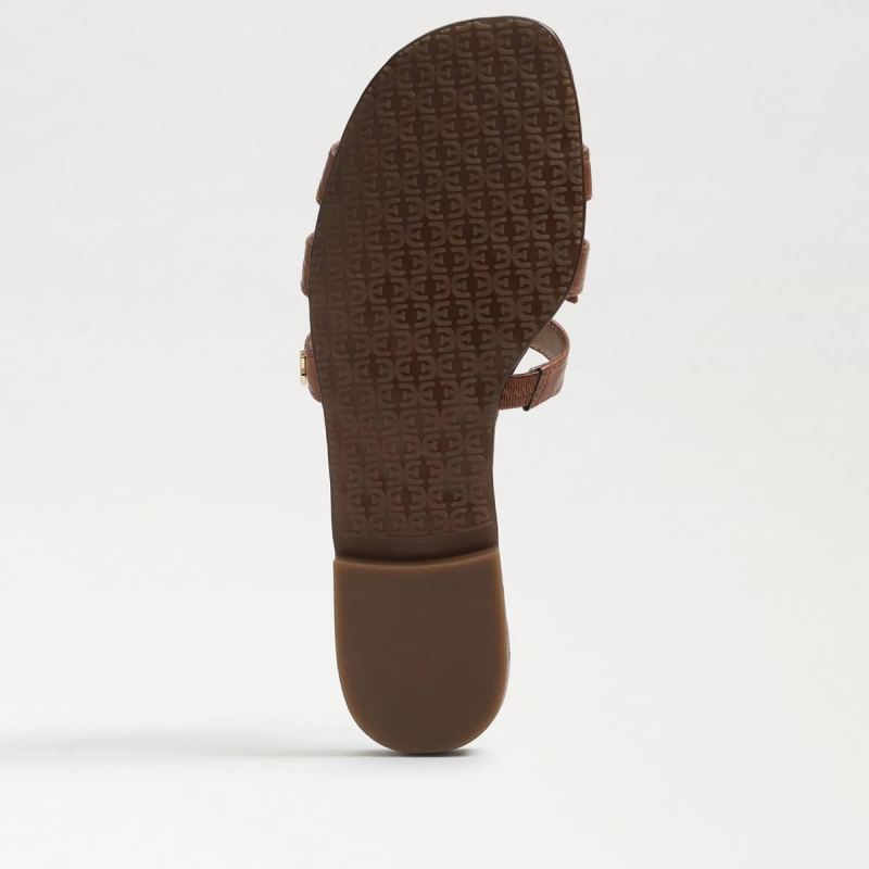 Sam Edelman Bay Slide Sandal-Dark Mocha Croc