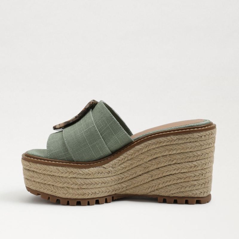 Sam Edelman Livi Espadrille Wedge Sandal-Soft Jade Linen