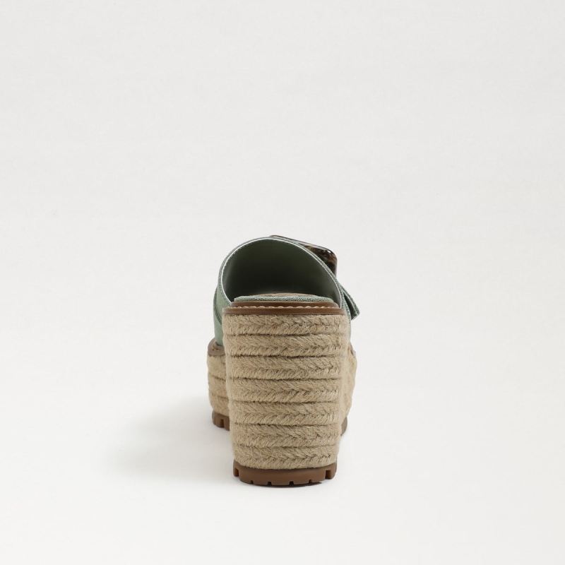 Sam Edelman Livi Espadrille Wedge Sandal-Soft Jade Linen
