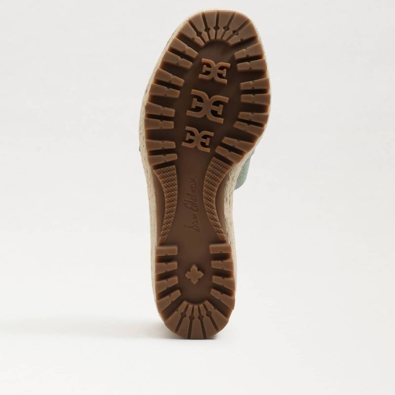 Sam Edelman Livi Espadrille Wedge Sandal-Soft Jade Linen