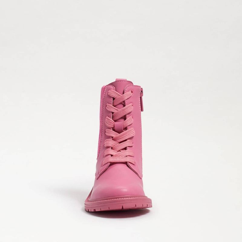 Sam Edelman Lydell Kids Combat Boot-Pink Confetti Leather