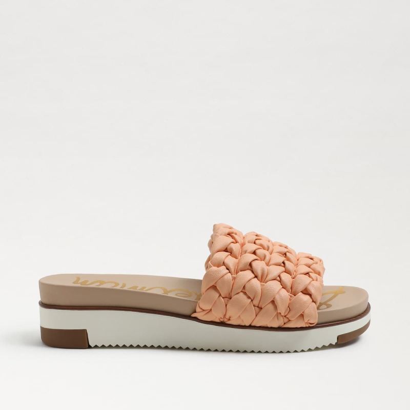 Sam Edelman Ainslie Braided Slide Sandal-Peach Pearl