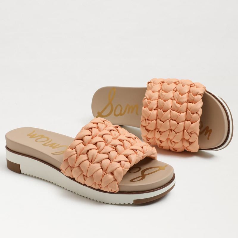 Sam Edelman Ainslie Braided Slide Sandal-Peach Pearl