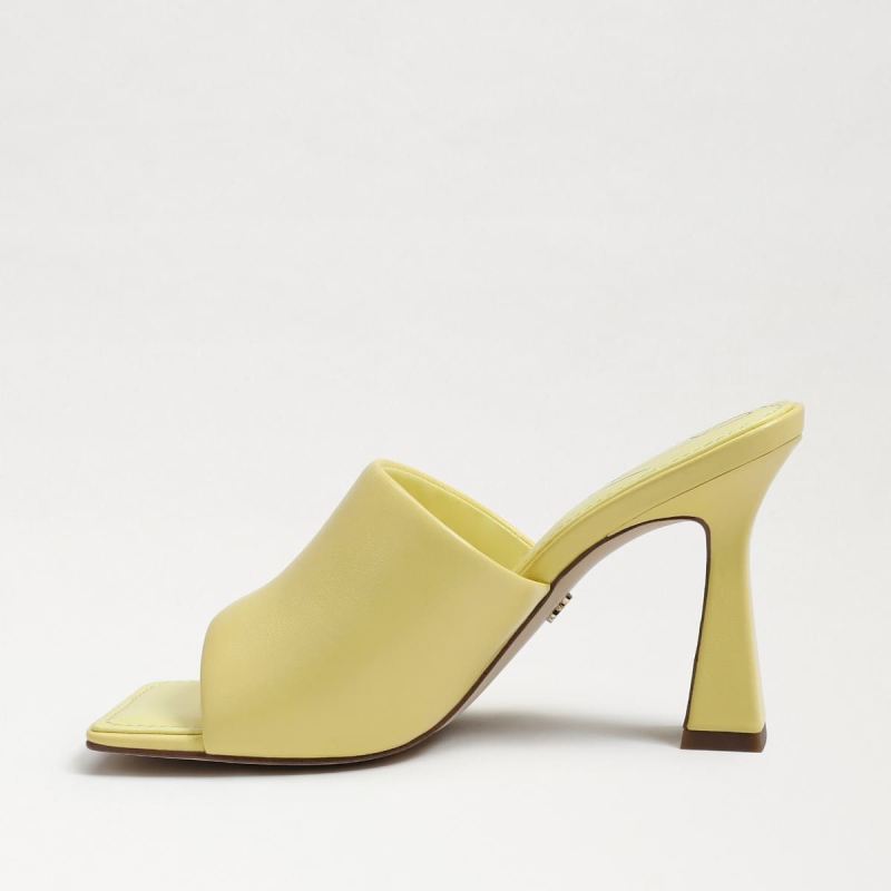 Sam Edelman Carmen Mule Heel Sandal-Butter Yellow Leather