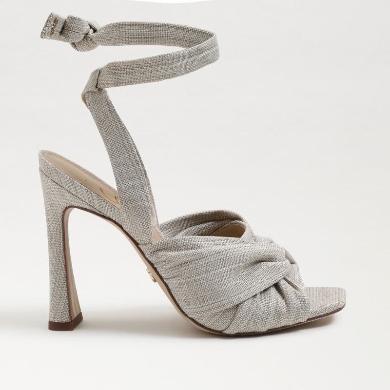 Sam Edelman Lenora Heeled Sandal-Natural Linen