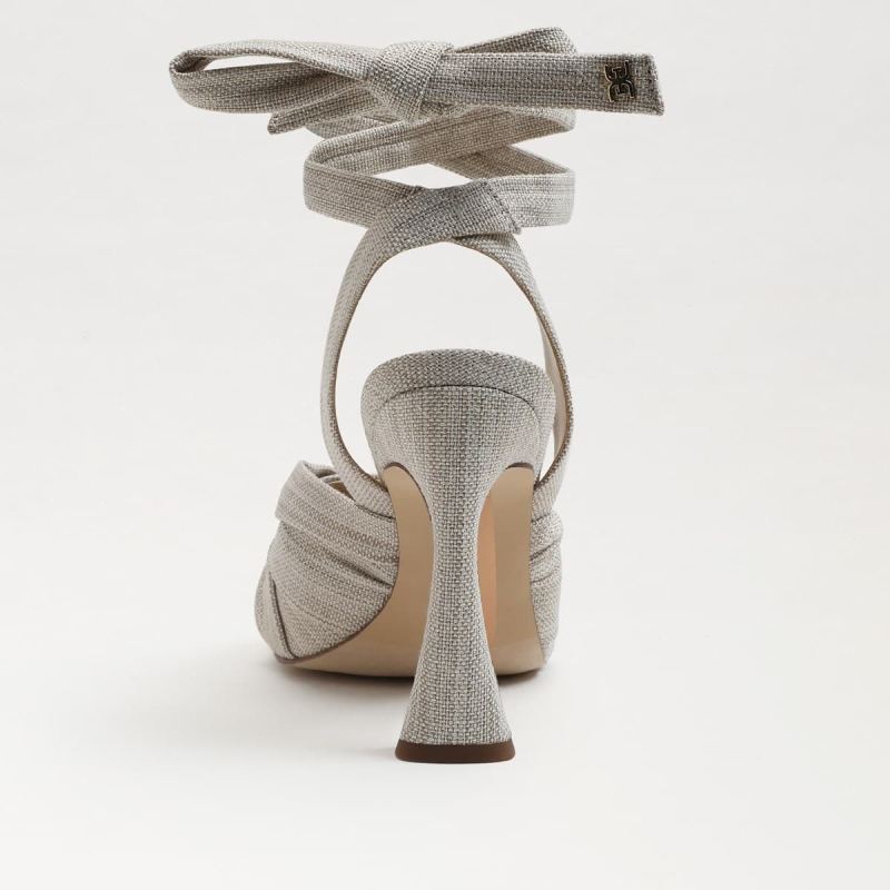 Sam Edelman Lenora Heeled Sandal-Natural Linen