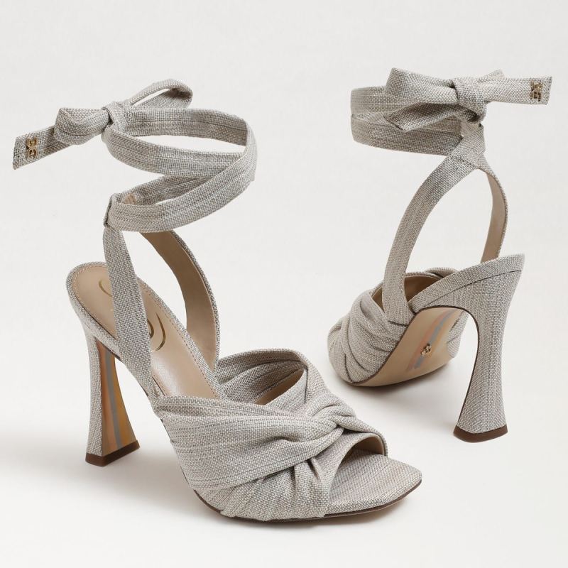 Sam Edelman Lenora Heeled Sandal-Natural Linen