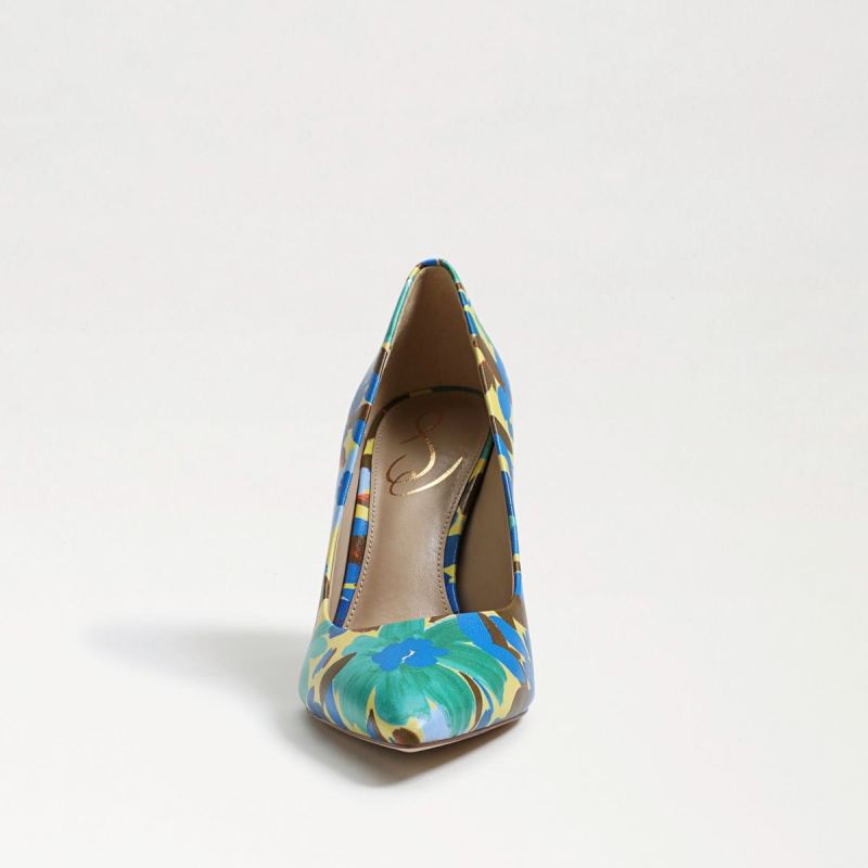 Sam Edelman Hazel Pointed Toe Heel-Capri Blue Leather