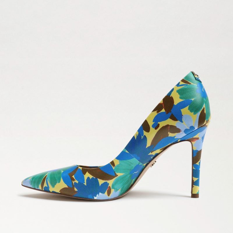 Sam Edelman Hazel Pointed Toe Heel-Capri Blue Leather