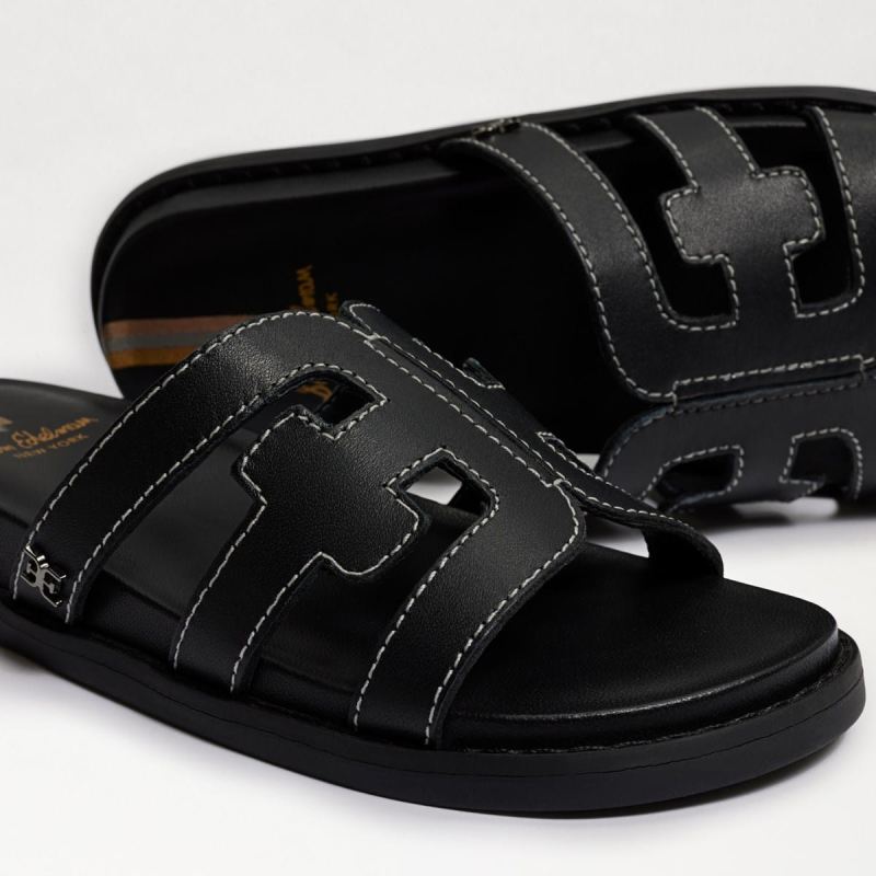 Sam Edelman Valeri Kids Slide Sandal-Black Leather