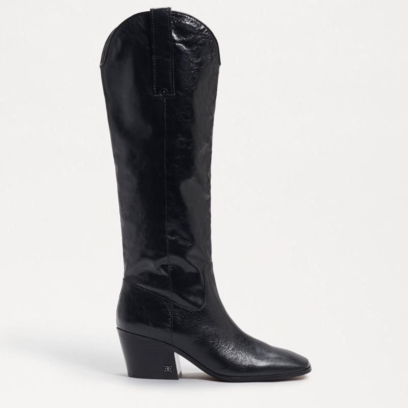 Sam Edelman Britten Western Boot-Black Leather