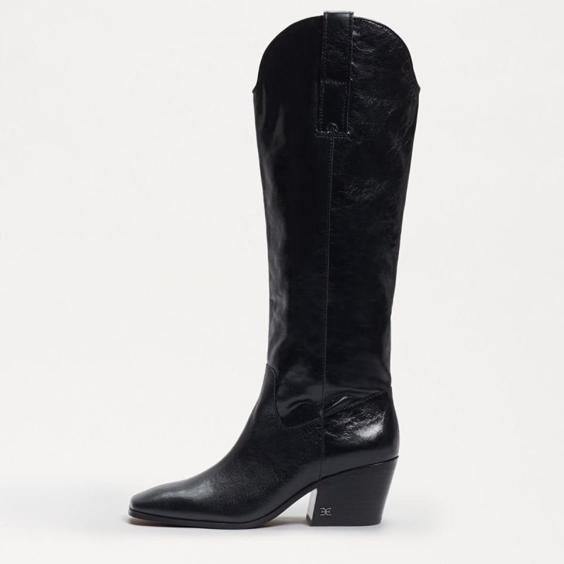 Sam Edelman Britten Western Boot-Black Leather