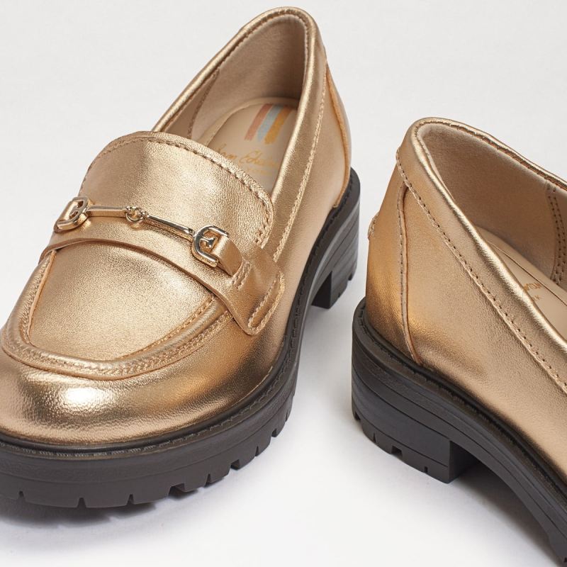 Sam Edelman Tully Kids Loafer-Gold Leaf Leather