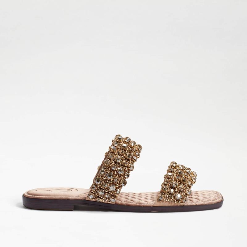 Sam Edelman Ezel Embellished Slide Sandal-Sesame Suede