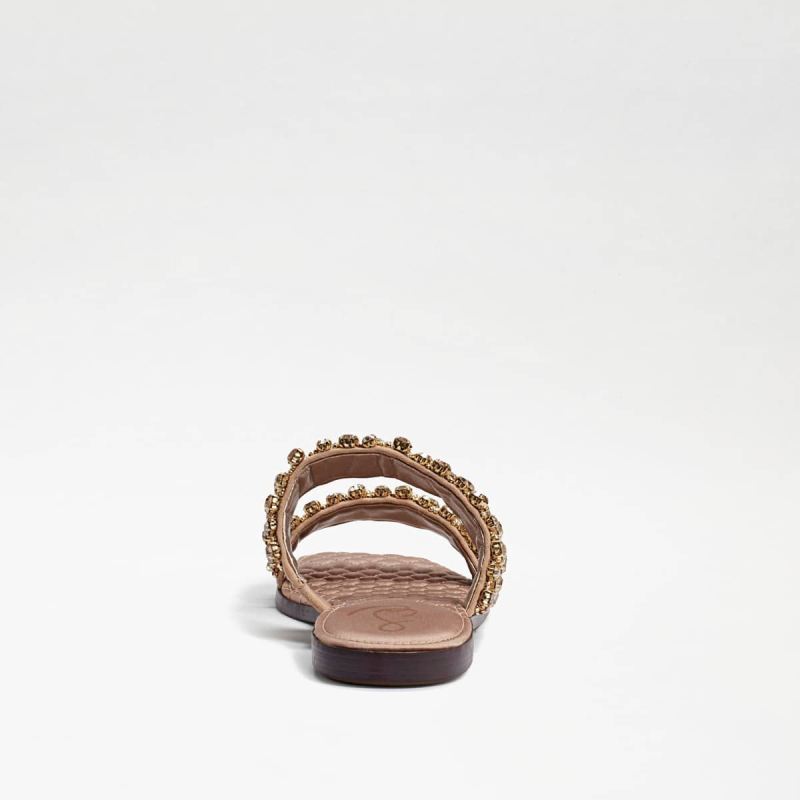 Sam Edelman Ezel Embellished Slide Sandal-Sesame Suede