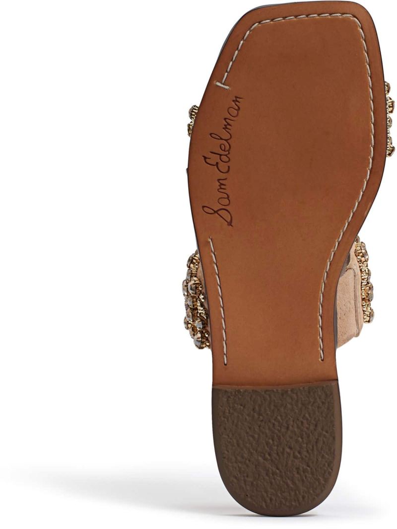 Sam Edelman Ezel Embellished Slide Sandal-Sesame Suede
