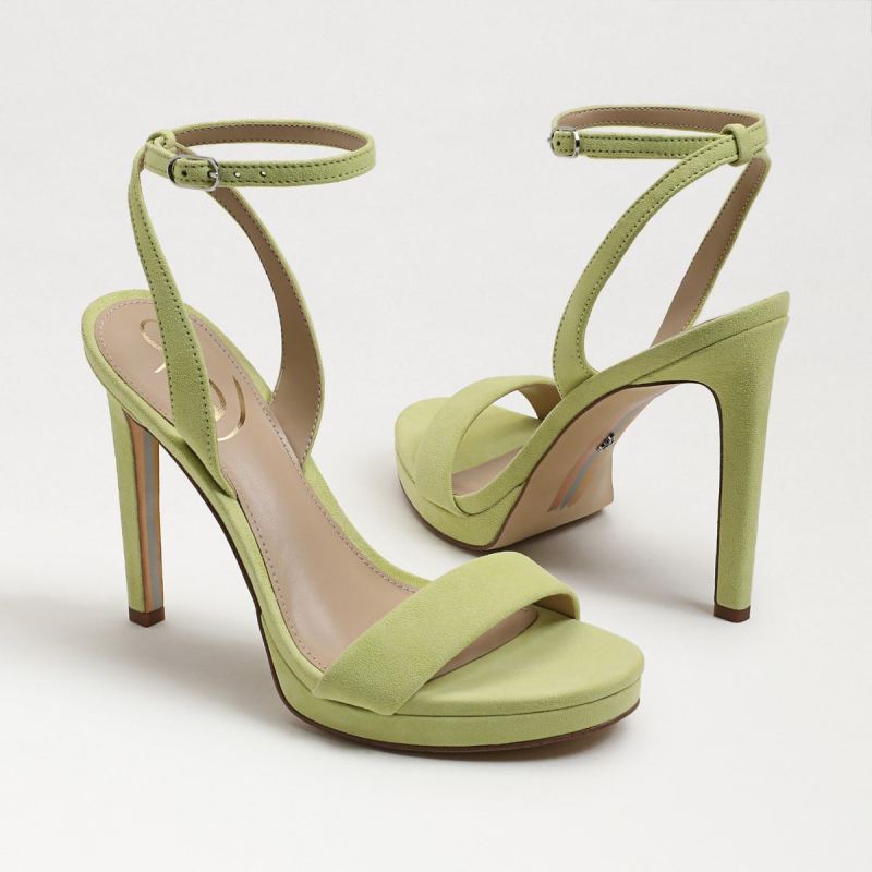 Sam Edelman Jade Ankle Strap Heel-Kiwi Suede