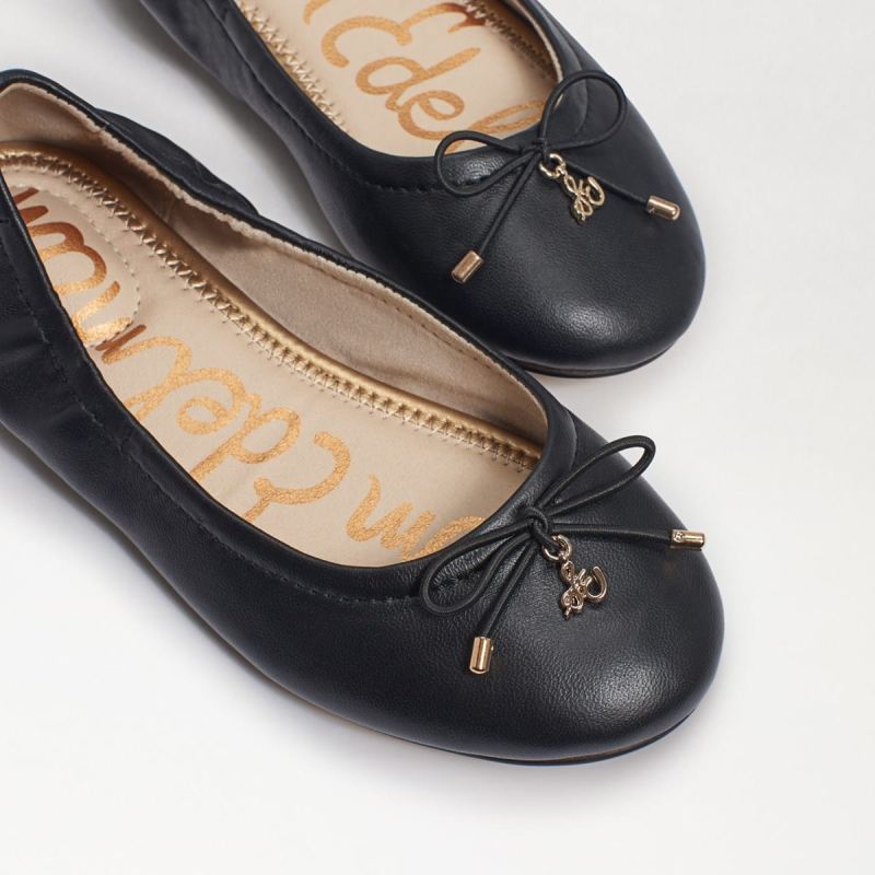 Sam Edelman Felicia Kids Ballet Flat-Black Leather