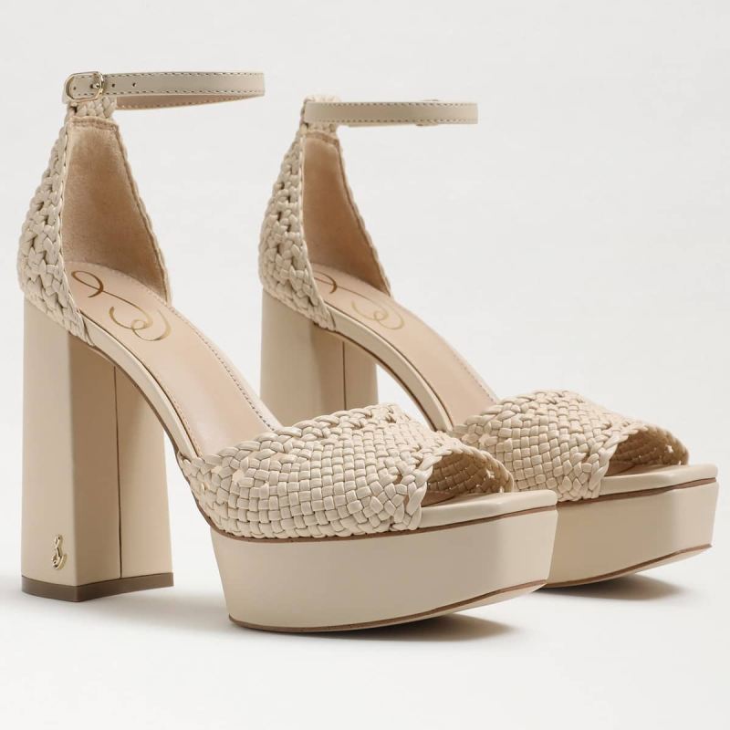 Sam Edelman Nattie Platform Heel Sandal-Summer Sand Leather