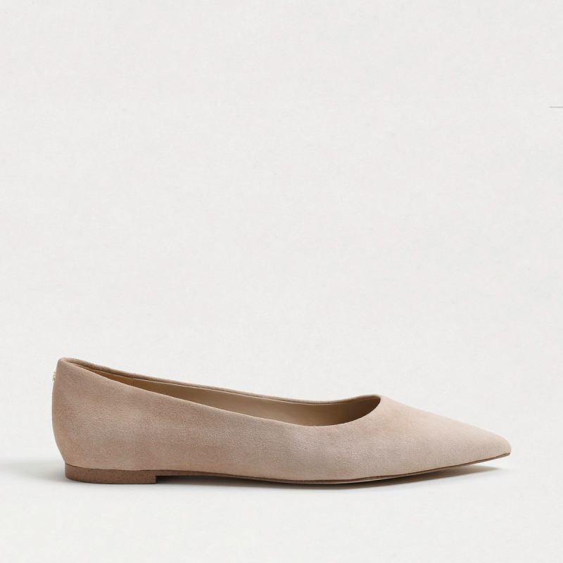 Sam Edelman Wanda Pointed Toe Flat-Cappuccino Suede