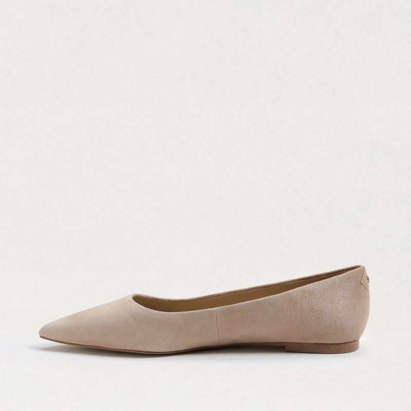 Sam Edelman Wanda Pointed Toe Flat-Cappuccino Suede