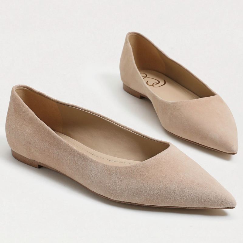 Sam Edelman Wanda Pointed Toe Flat-Cappuccino Suede