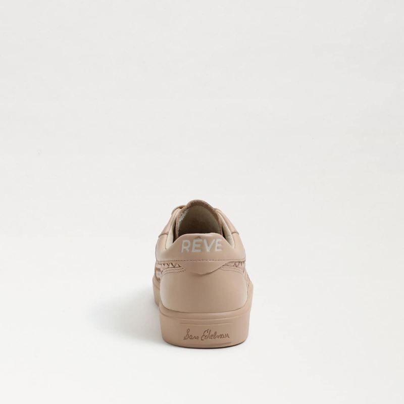 Sam Edelman Emma Lace Up Sneaker-Warm Ecru Leather