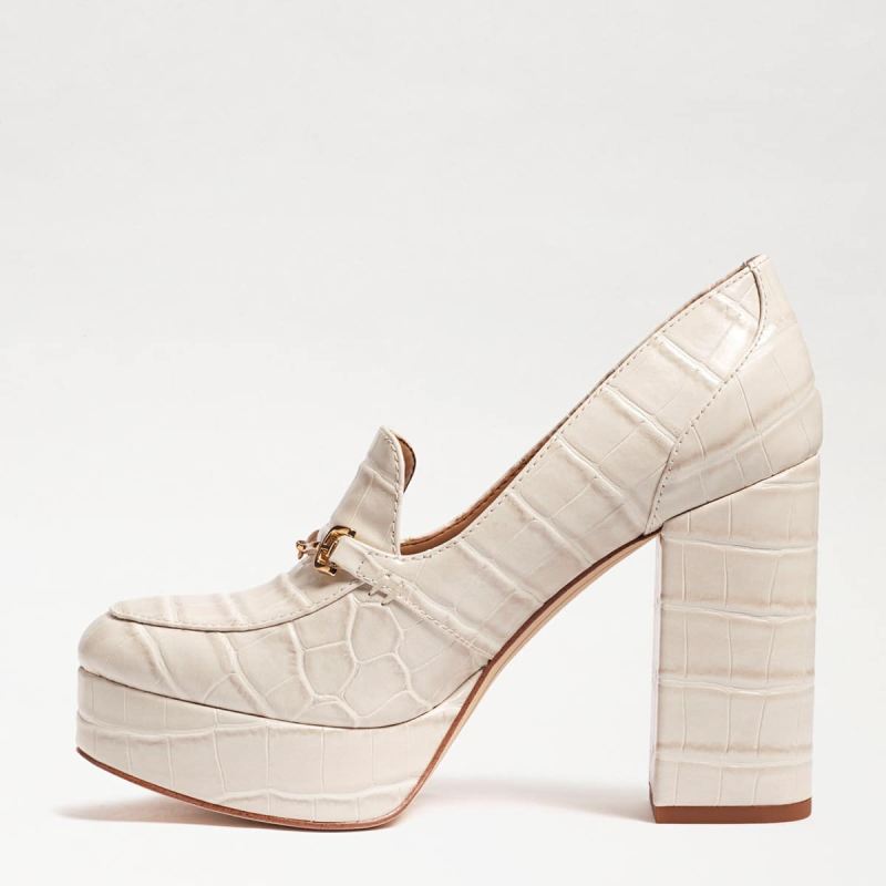 Sam Edelman Aretha Bit Platform Loafer-Modern Ivory Croc