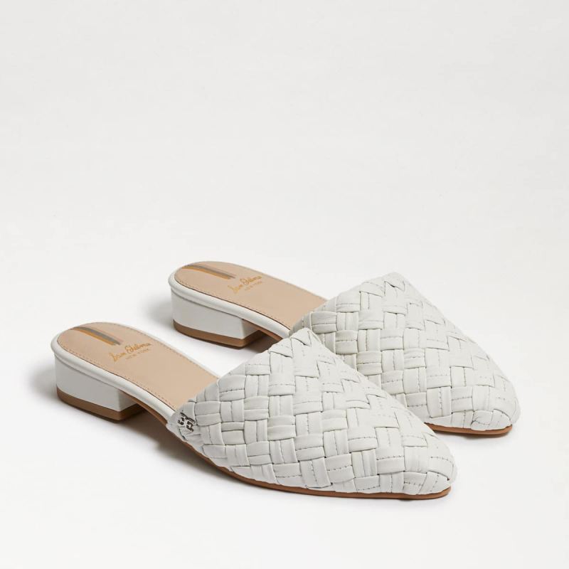 Sam Edelman Page Mule-Bright White Leather Sam Edelman Page Mule-Bright White Leather