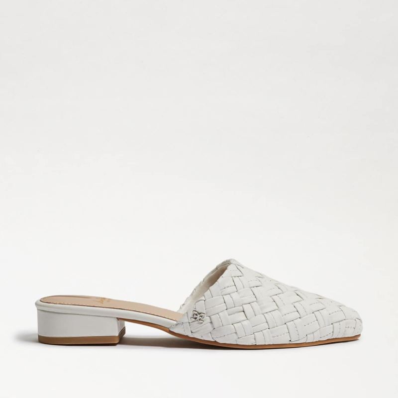Sam Edelman Page Mule-Bright White Leather