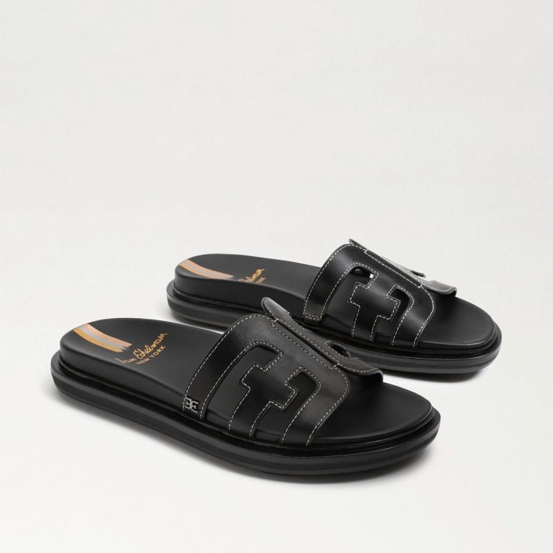 Sam Edelman Valeri Slide Sandal-Black Leather Sam Edelman Valeri Slide Sandal-Black Leather