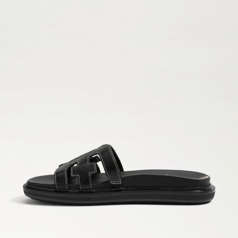 Sam Edelman Valeri Slide Sandal-Black Leather