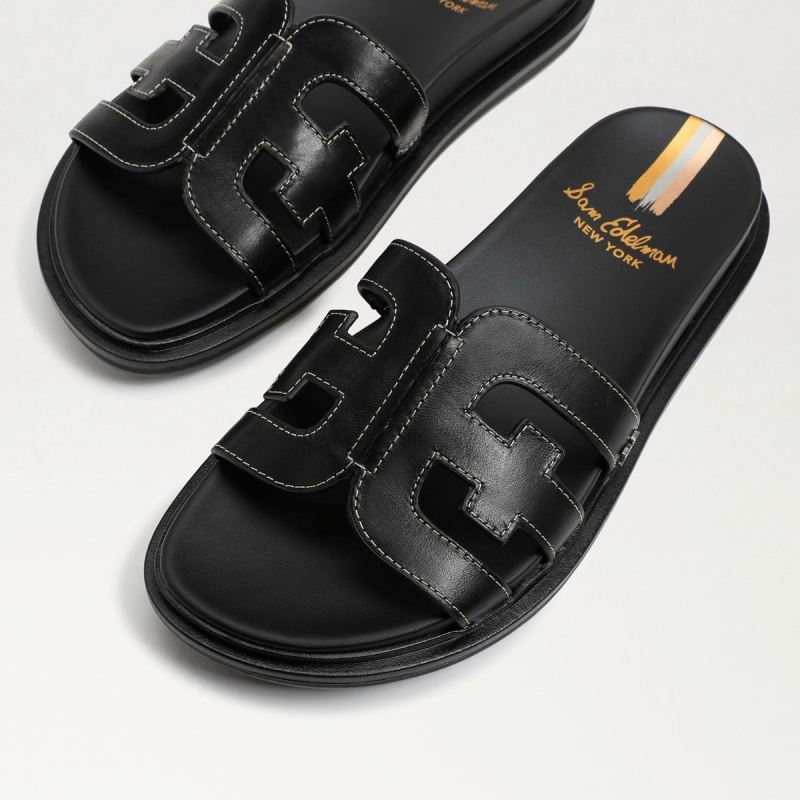 Sam Edelman Valeri Slide Sandal-Black Leather
