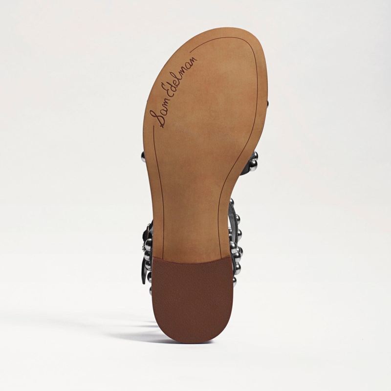 Sam Edelman Eavan Studded Gladiator Sandal-Black Leather