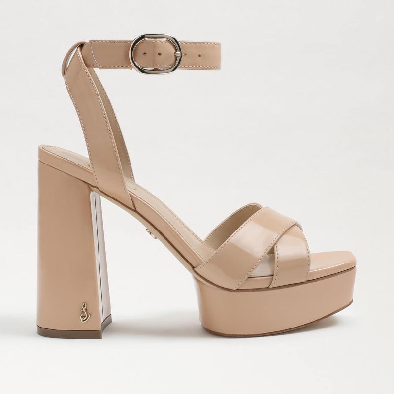 Sam Edelman Nolita Platform Sandal-Beige Blush Patent