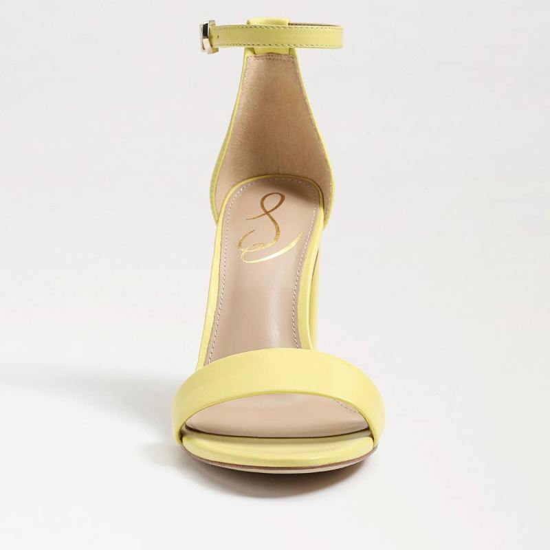 Sam Edelman Yaro Block Heel Sandal-Butter Yellow Leather