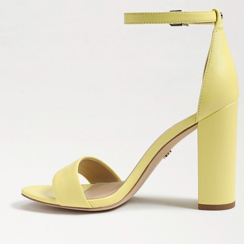 Sam Edelman Yaro Block Heel Sandal-Butter Yellow Leather