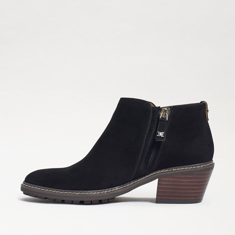 Sam Edelman Pryce Ankle Bootie-Black Suede