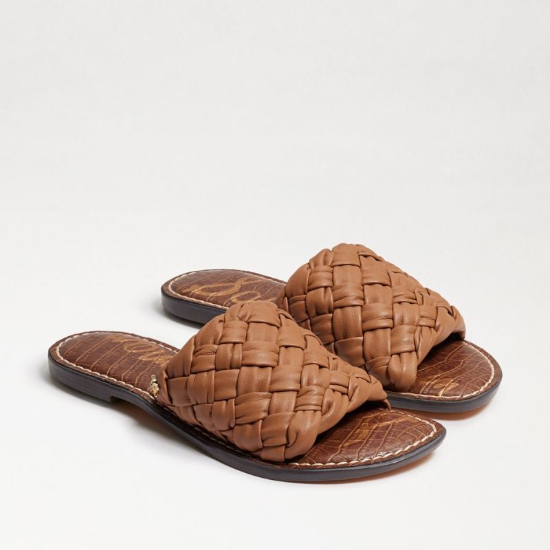 Sam Edelman Griffin Woven Slide Sandal-Lt Cuoio Brown Leather